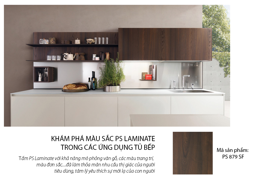 tủ bếp laminate